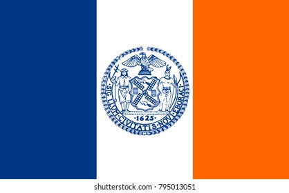 flag of the city of new York. vector illustration