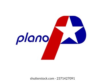 The flag of the city of Plano Texas USA