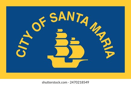 Flag city of Santa Maria, California, USA. 