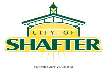 Flag city of Shafter, California, USA. 