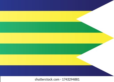 Flag of Gabčíkovo City, Slovak Republic. Slovakia, Gabcikovo Vector Illustration Symbol