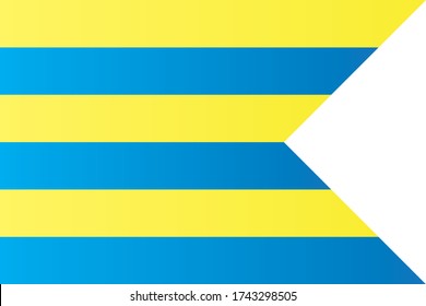Flag of Kolárovo City, Slovak Republic. Slovakia, Kolarovo Vector Illustration Symbol