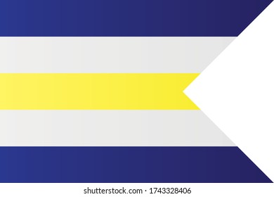 Flag of Trstená  City, Slovak Republic. Slovakia, Trstena Vector Illustration Symbol