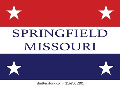 The flag of the city of Springfield Missouri USA