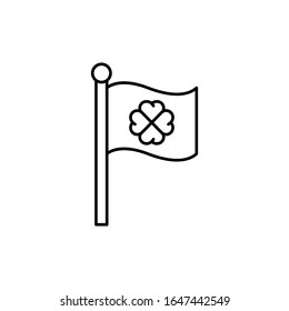 Flag, clover icon. Simple line, outline vector elements of Patrick's day icons for ui and ux, website or mobile application