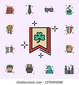 Flag, Clover icon. St.Patricks day icons universal set for web and mobile