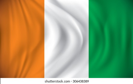 Flag of Coast of Ivory - vector illustration