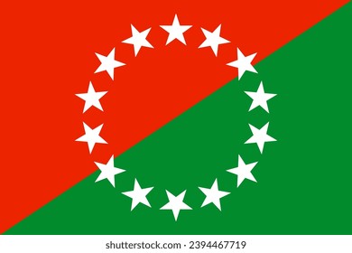 Flag of Cocle Province brush strokes. Flag Cocle Province of Panama on transparent background for your web site design, app, UI. EPS10.