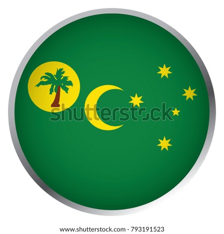 Flag of Cocos Islands (Round icon)