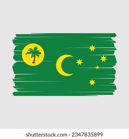 Flag of Cocos Islands with Transparent Background