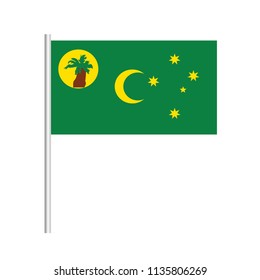 Flag of Cocos Islands.Cocos Islands Icon vector illustration,National flag for country of Cocos Islands isolated, banner vector illustration. Vector illustration eps10.