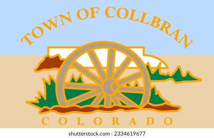 Flag of Collbran, Colorado, USA. 