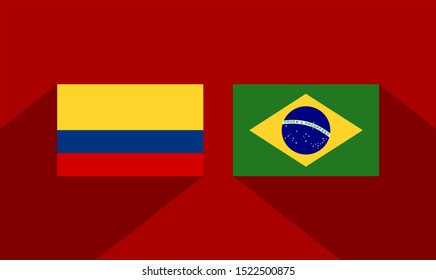 flag of colombia and brazil 