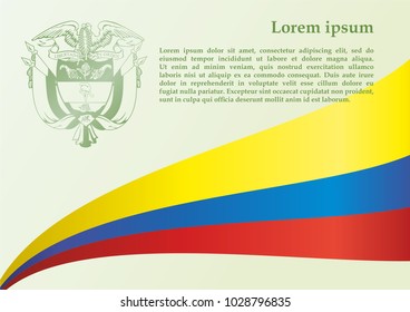 Flag of Colombia. Bright, colorful vector illustration