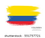 Flag of Colombia, brush stroke background