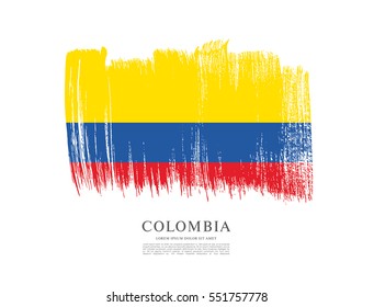 Flag of Colombia, brush stroke background