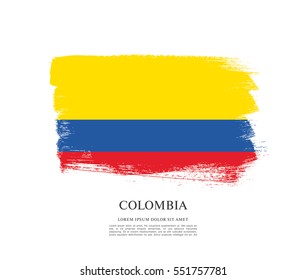 Flag of Colombia, brush stroke background