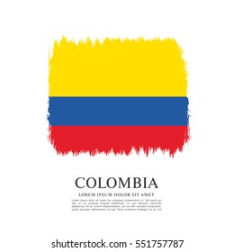 Flag of Colombia, brush stroke background