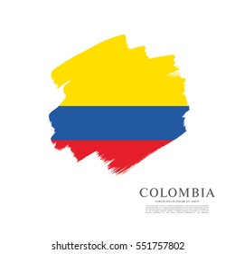 Flag of Colombia, brush stroke background