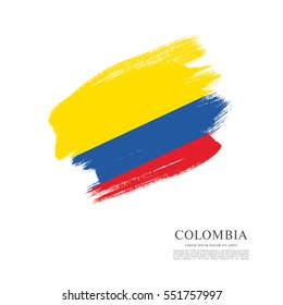 Flag of Colombia, brush stroke background