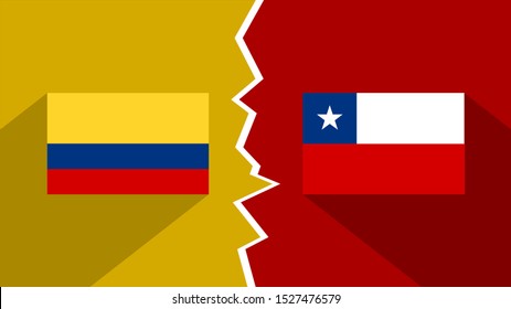 flag of colombia and chile