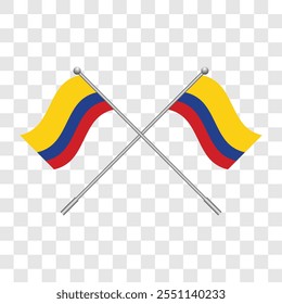 Flag of Colombia clip art element graphic design. Vector illustration