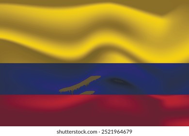 Flag of Colombia. Colombian national symbol in official colors. Template icon. Abstract vector background.