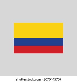 Flag of Colombia color line element. Vector element for web page, mobile app, promo.  UI UX GUI design element. 