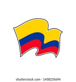 The flag of Colombia. Correct vector illustration of official Colombian flag. Bogota