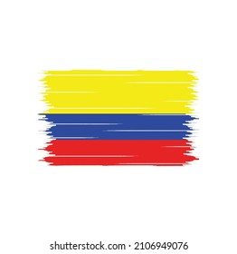 Flag of Colombia with grunge style