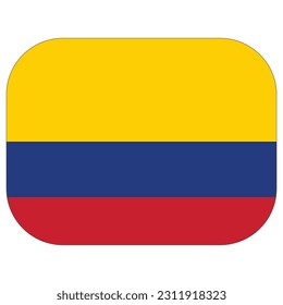 Bandera de Colombia en forma de corazón