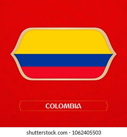 flag of Colombia is made in Football style