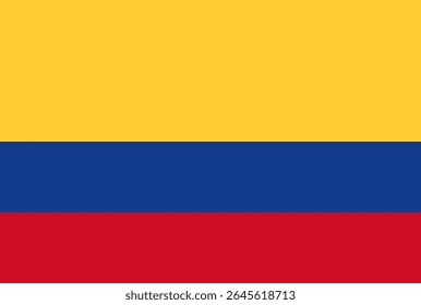 Bandeira da Colômbia. Bandeira Nacional da Colômbia. Ilustração de vetor.