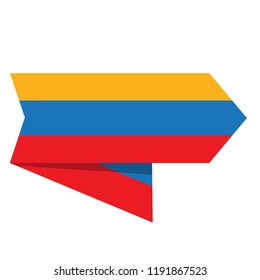 Flag of Colombia on a label