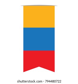 Flag of Colombia on a white background, Vector illustration