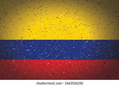 bandera de colombia en fondo retro
