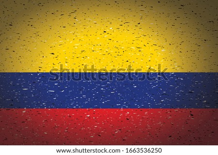 flag of colombia in retro background