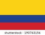 Flag of Colombia. Vector. Accurate dimensions, elements proportions and colors.