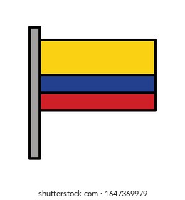 flag of colombia vector icon logo illustration on white background. Perfect use for website, pattern, design, etc.