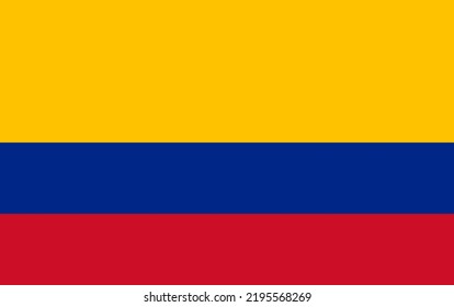 Flag of the Colombia. Vector illustration.