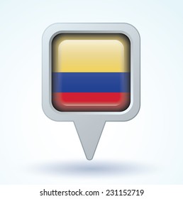 Flag of Colombia, vector illustration