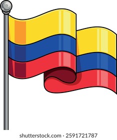 Flag  of Colombia vector illustration 