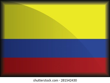 Flag of Colombia. Vector illustration.