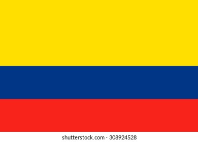 Flag of Colombia. Vector illustration.