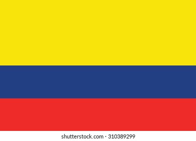 Flag of Colombia. Vector illustration.