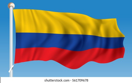 Flag of Colombia - vector illustration