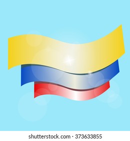 Flag of the Colombia. Vector illustration, eps 10