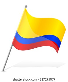 flag of Colombia vector illustration isolated on white background