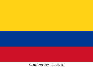 Flag of Colombia. Vector illustration., right scale and color