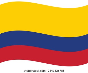 Bandera de Colombia. Ola de bandera de Colombia. Bandera de Colombia